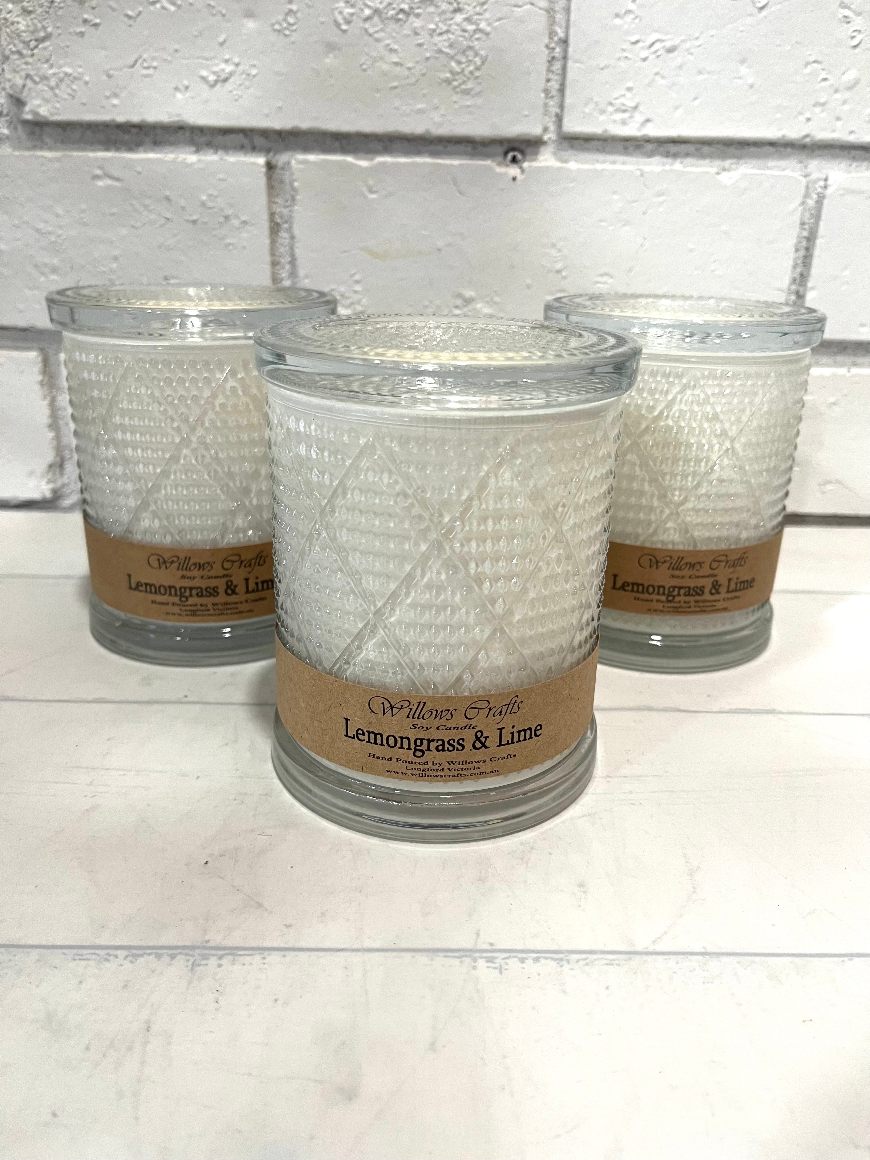 Willow Craft Soy Candle - Lemongrass and Lime