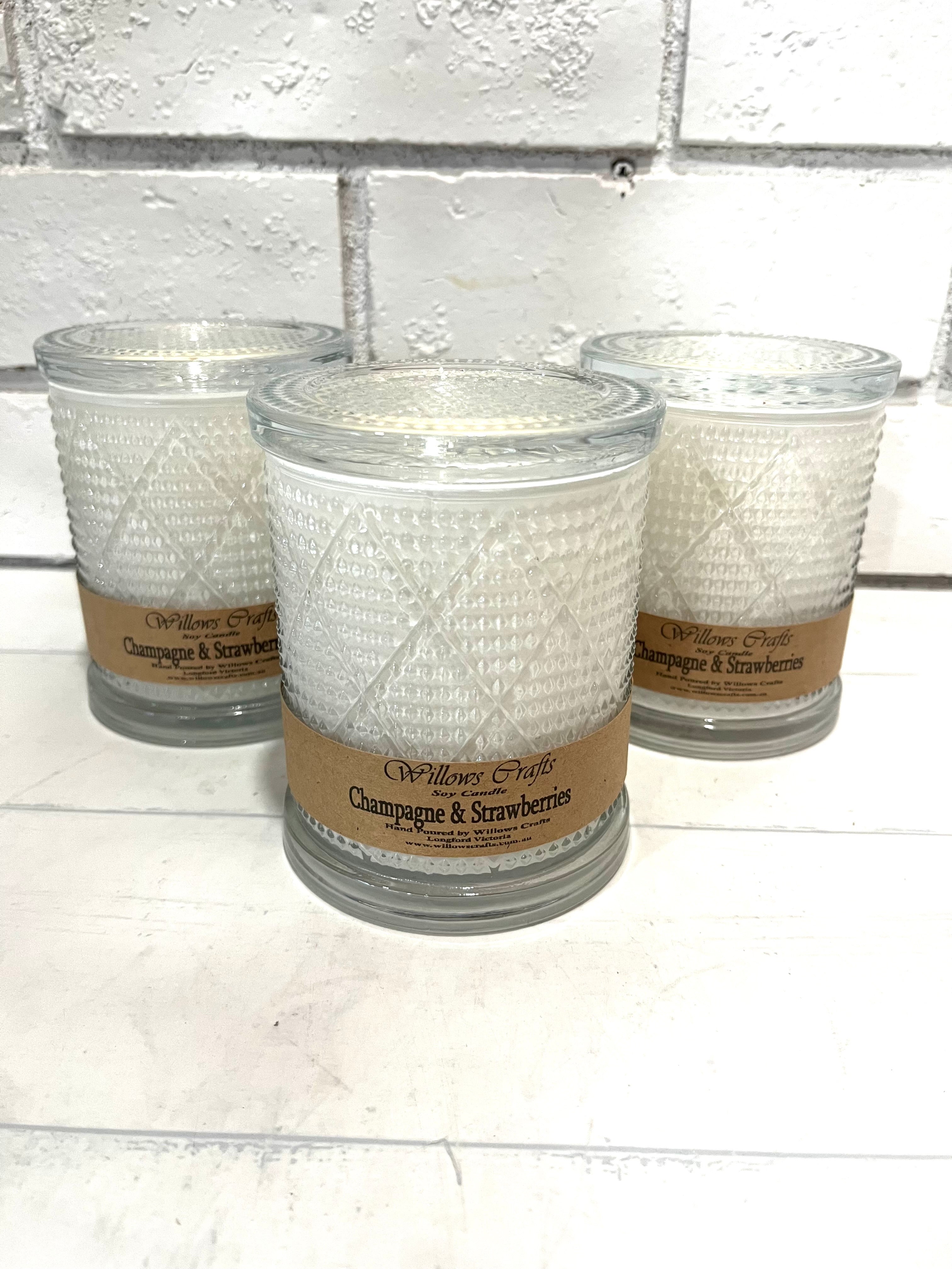 Willow Craft Soy Candle - Champagne and Strawberries